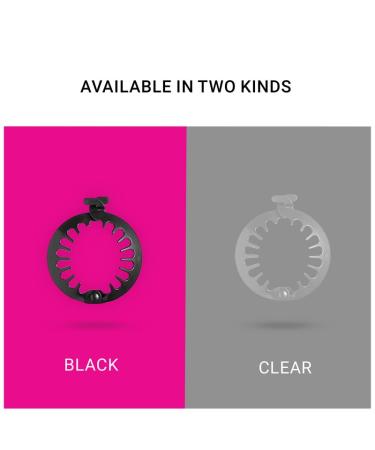 PuffCuff Mini 2.5 Inch Hair Clamps for Natural Thick Curly Hair - Painless Styling Tool (Black, 3 Pieces) - Buy Online on GoSupps.com