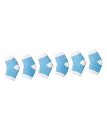 FRCOLOR 3 Pairs Brightening Socks Moisturising Socks Sleeping Socks Protective Heel Socks Feet Heel Socks Sky Blue Socks Gel Socks Foot Care Foot Protection Brightening