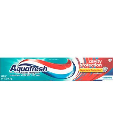 Aquafresh Cavity Protection Fluoride Toothpaste, Cool Mint, 5.6 ounce