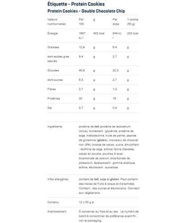  Body & Fit Body & Fit Protein Cookies - Chocolate Doubles - 600g (12 Cookies) - Buy Online on GoSupps.com