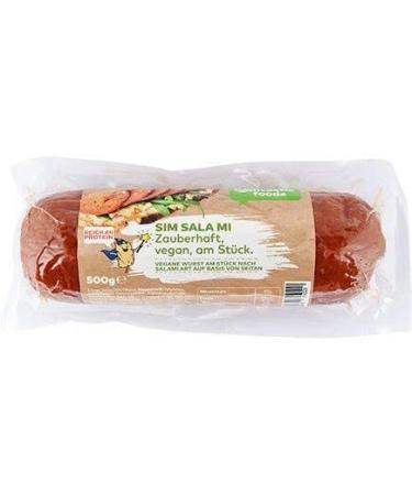 Vantastic foods SIM SALA MI in one piece 500g | Salami VEGAN | Vegan sausage | Sausage substitute for vegans | Plant-based on seitan