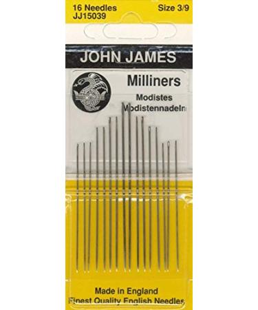 No 9 John James Milliner Needles - Judith M Millinery Supply House