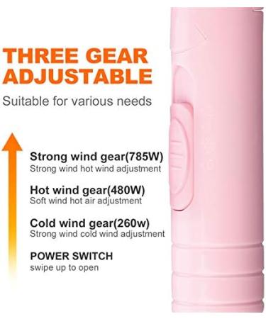 1200W Mini Foldable Hair Dryer Negative Ionic Powerful Wind Cold/Hot Blow Dryer Powerful Hairdryer For Salon Hairdressing 50 - Buy Online on GoSupps.com