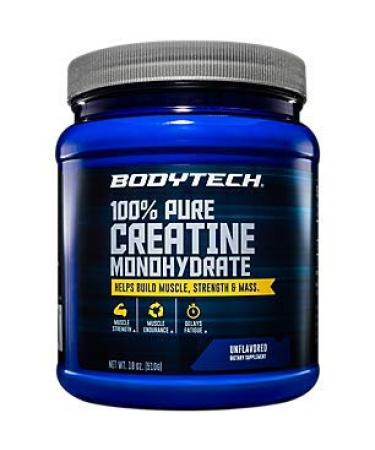 BodyTech 100 Pure Creatine Monohydrate Unflavored 5 GM/Serving Supports Muscle Strength Mass (18 Ounce Powder) Unflavored 18.0 Ounce (Pack of 1)