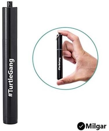 Collapsible Reusable Drinking Straw by Milgar - "Save the Turtles" Portable/Foldable Food Grade Stainless Steel Carabiner/Key Chain with Aluminum Case Adjustable Length Cleaning Brush - Black Color - Buy Online on GoSupps.com