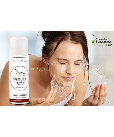 Nature Lush Natural Eye & Face Makeup Remover - Oil Free, Non-Irritating Formula - Rich in Vitamins - Chemical-Free - 4.4 oz - Made in Greece - Buy Online on GoSupps.com