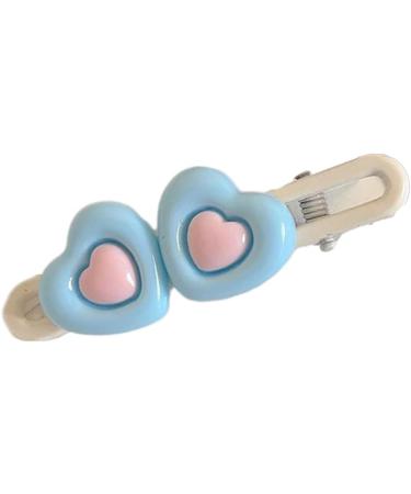 Bangs Hair Clip for Hot Girls Two Heart Shape Hair Barrettes Candy Color Ponytail Hair Barrettes for Teens Girls - Buy Online on GoSupps.com