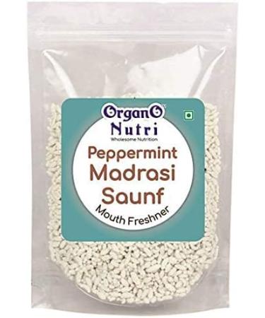 AOZA Organo Nutri Peppermint Mouth Freshener Sweet Madrasi Saunf (450 g)