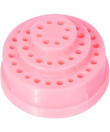 Nail Drill Bits Holder Acrylic Nail Drill Stand Displayer Organizer Container 48 Holes Manicure Tools Storage Box With Acrylic Cover Pink nail drill bit Organizer - Buy Online on GoSupps.com