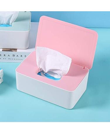 QKFON Storage Box for Wet Wipes - Versatile Napkin Holder for Home & Office - Stylish Pink White Design - Buy Online on GoSupps.com