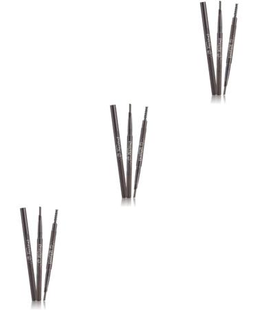 LALADEFIEE 3pcs 2 1 Eyebrow Pencil Waterproof Eyebrow Brush Eyebrow Pencil Eyebrow Makeup Brush Tool Braider - Buy Online on GoSupps.com