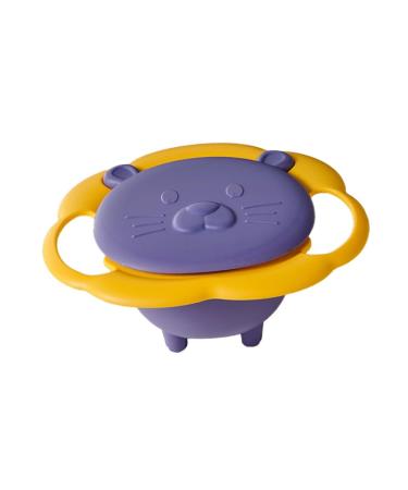 Kids Rotating Spill-Proof Bowl 360 Degree Tableware Baby Universal Gyro Bowl for Babies and Toddlers (Purple) - Buy Online on GoSupps.com