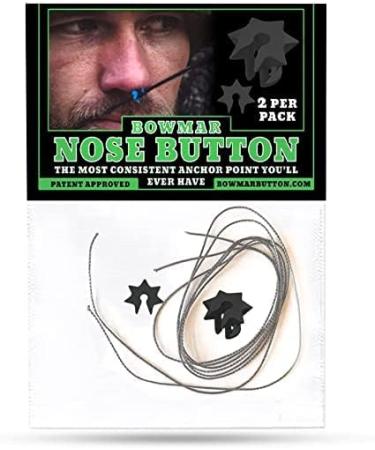 Bowmar Archery Nose Button - Extremely Light Weight - Creates Consistent Anchor Point - Two Sizes Included (Pink/Black) - Buy Online on GoSupps.com