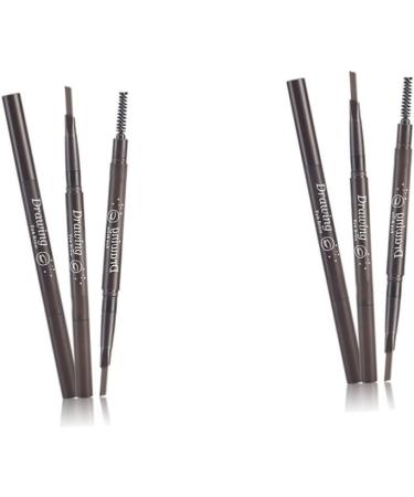 Healvian 2pcs 2 1 Eyebrow Pencils Eyebrow Pencil Brush Brow Spoolie Brush Automatic Eyebrow Brush To Rotate 1 count (Pack of 1) As Shownx2pcs - Buy Online on GoSupps.com