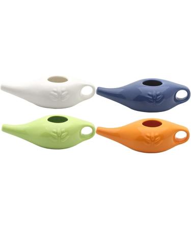 ALOEU 250Ml Ceramic Neti Pot Nose Cleaning Pot Durable Leakproof Spout Pot for Nasal Rinsing Nose Washing Men and Women White - Buy Online on GoSupps.com