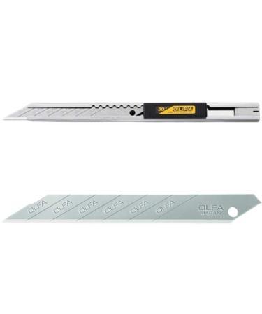 The maximum sharpness/Made in Japan/OLFA 9mm Stainless Steel Auto-Lock Graphics Utility Knife & 9mm Snap-Off Art Blade, 10-Pack Value Set (with our shop original description of goods)