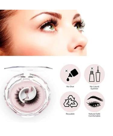 3 Pairs Lash Buddy Self-adhesive Eyelashes - 2023 New Snap-on Reusable Lashes Set with False Eyelash Auxiliary for Effortless Application - Natural, Long, and Thick Styles Included - Buy Online on GoSupps.com