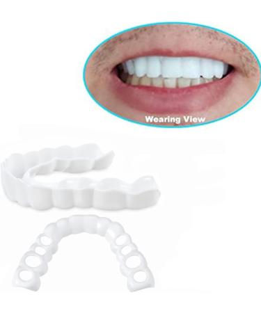 2 Paires Proth ses Dentaires Facette Dentaire Haut Et Bas pour Hommes Femmes Dentier Sourire Parfait pour Les Patients Souffrant De Perte De La Dents Manquantes - Buy Online on GoSupps.com