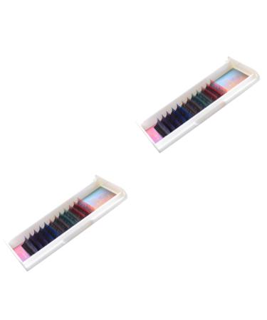 Beavorty 2 Sets false eyelashes volume eyelashes strip eyelashes extension lashes fakes eyelash magnetic reusable fake eye lashes colored eyelashes Lash Extensions South Korea 3d soft