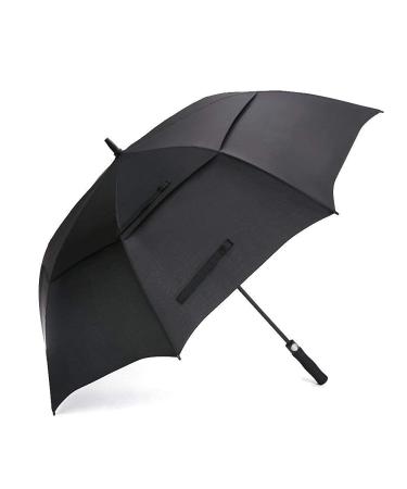Prospo Golf Umbrella 62 inch Large Auto-Open Windproof Oversized Stick Vented Umbrellas Black Black-B 62 inch