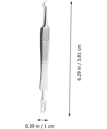 BELLIFFY 3pcs Clip Pimple Blackhead Blemish Extractor Pimple Tweezers Remover Kit Stainless Steel Silver - Buy Online on GoSupps.com