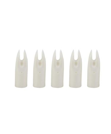 ZSHJG 50 Pack Archery Arrow Nock Glue On 7mm Arrow Shaft for DIY Hunting Arrows Recurve Bow Compound Bow white