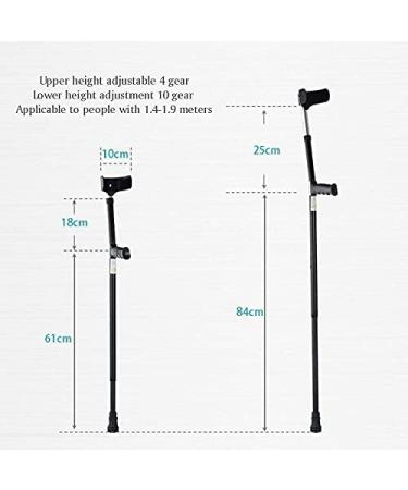 SilteD Canes Crutch Armpit Arm Portable Aluminum Alloy Retractable Adjustable Walker Elbows - Buy Online on GoSupps.com
