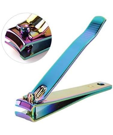 Plated Nail Clipper Carbon Steel Gradient Color Fashionable Nail Trimmer Cutter Manicure Pedicure Tool Large Nail Clipper - Buy Online on GoSupps.com