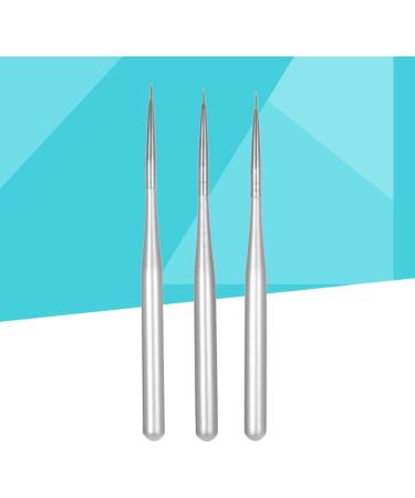 Beaupretty Nail Art Liner Brush Pen nail art liner nail art brush pen nail stripping brush nail polish liner eyeliner Eyeliner Small Bristle Brush medium Silver - Buy Online on GoSupps.com