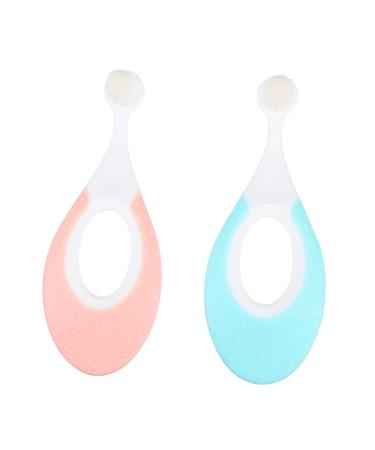 Iwowhero 2st children's toothbrush brisk toothbrush handwear for the oral care soft brush for the teeth toothbrush with extra soft bristle baby brush clean tool pt toddler