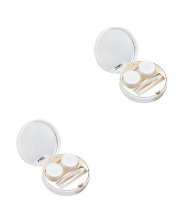 Healvian 2 STK contact lens container travel sets travel case for contact lenses hard shell for contact lenses solution contact case holder container case sweet travel colored contact lens marble