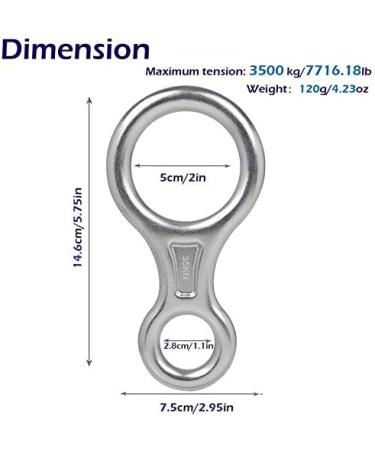 Climbing 8 Descender - 35kn/3500kg Rappel Device for Rock Climbing & Descending | International Shipping Available - Buy Online on GoSupps.com