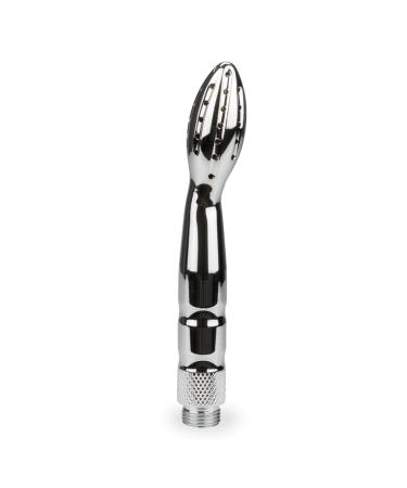 Shower cannula for anal enema solution LOVE AND VIBES silver