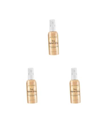 Adoorniequea 3 set Body Glitter Spray 30ml Highlighter for Prom Dresses Evening Party Nightclub gold 2.8x10.8 cm 3 Set (Gold 2.8x10.8cm)