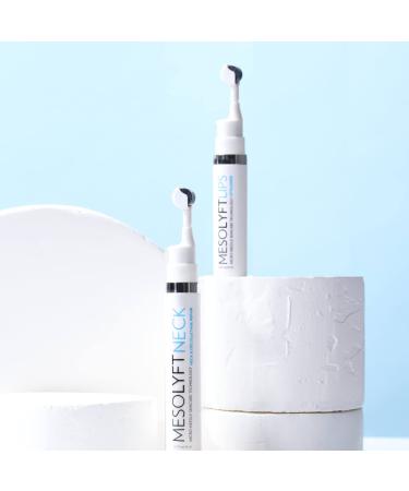 Mesolyft Neck & Lip Plumper Combo with Roller to Instantly Plump Lips & Neck - Neck Serum Improves the Neck Skin - Plumping Serum to Moisturize Your Lips and Neck