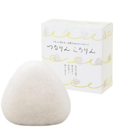 TEE-Factory Konjac Vegan Sponge 100% Natural Gently Cleaning for Face and Body 'Tsururin Kororin'
