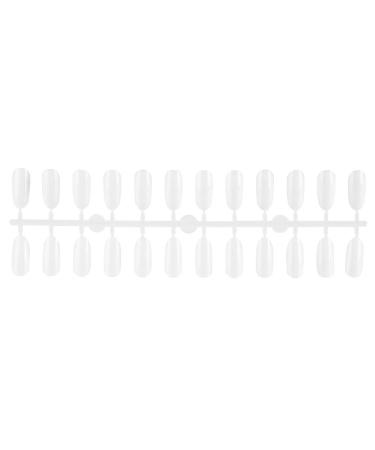 Anggrek Nail Color Display Card 240pcs NailTips Polish Gel Color Display Card Nail Art False Tips Diagram Palette Oval DIY Practice (Natural Color)