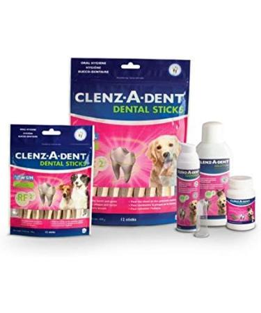 CLENZ-A-DENT Dog Dental Sticks Small Dog Chews - 100% Vegetarian Dog Dental Chews With Long-Lasting Chew Times - Fight Plaque & Tartar Freshen Breath Promote Healthy Teeth & Gums (12 Small Sticks) 14 g (Pack of 12) - Buy Online on GoSupps.com