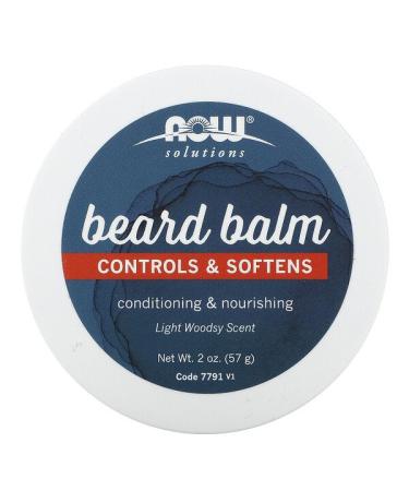 Now Foods Solutions Beard Balm Light Woodsy  2 oz (57 g)