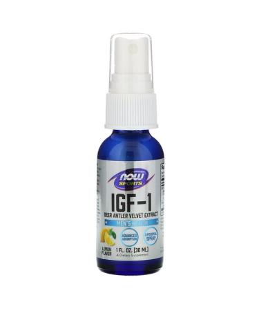 Now Foods IGF-1 Deer Antler Velvet Extract Lemon Flavor 1 fl oz (30 ml)