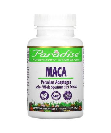 Paradise Herbs Maca 60 Vegetarian Capsules