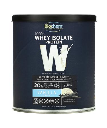 Biochem 100% Whey Isolate Protein Vanilla 30.2 oz (857 g)