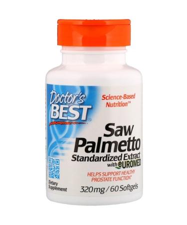 Doctor's Best Saw Palmetto Standardized Extract with Euromed 320 mg 60 Softgels