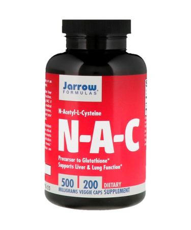 Jarrow Formulas N-A-C N-Acetyl-L-Cysteine 500 mg 200  Veggie Caps