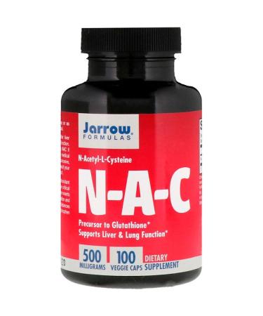 Jarrow Formulas N-A-C N-Acetyl-L-Cysteine 500 mg 100 Veggie Caps