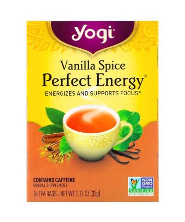 Yogi Tea Perfect Energy Vanilla Spice 16 Tea Bags 1.12 oz (32 g)