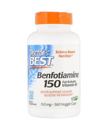 Doctor's Best Benfotiamine 150 mg 360 Veggie Caps