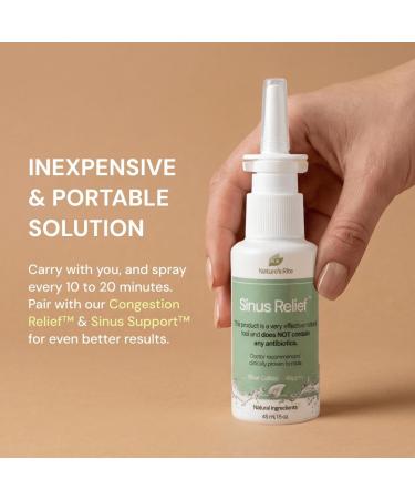 Nature's Rite Sinus Relief Spray 1.5 oz - All-Natural Nasal Support for Sinus Problems - Made in USA - Buy Online on GoSupps.com