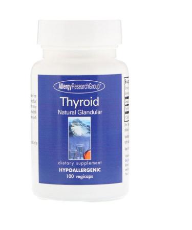 Allergy Research Group Thyroid Natural Glandular 100 Vegetarian Capsules