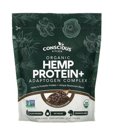 Conscious Kitchen Organic Hemp Protein+ Adaptogen Complex Aztec Chocolate 1.0 lbs (454 g)